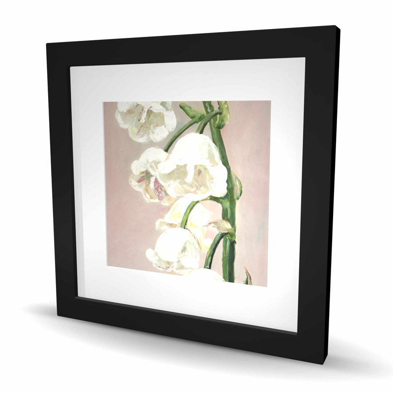 Fleurs de muguet - feuilles, chambre à coucher, reproduction encadrée