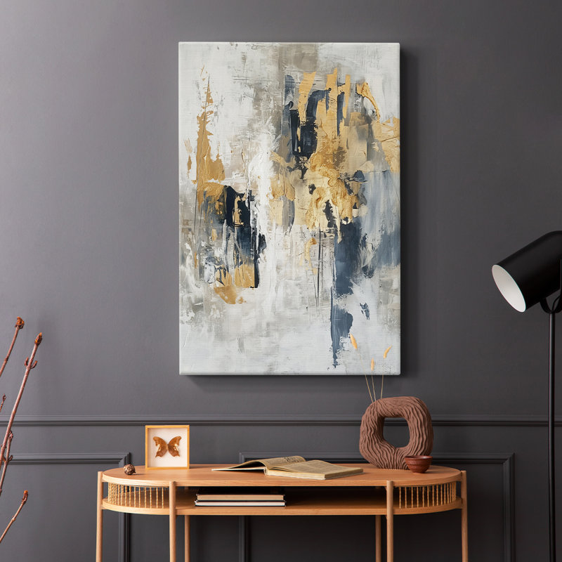 Série ABSTRACT CDXCII - Toile tendue avec châssis de qualité supérieure - Prêt à être accroché, H 18 po x l 12 po
