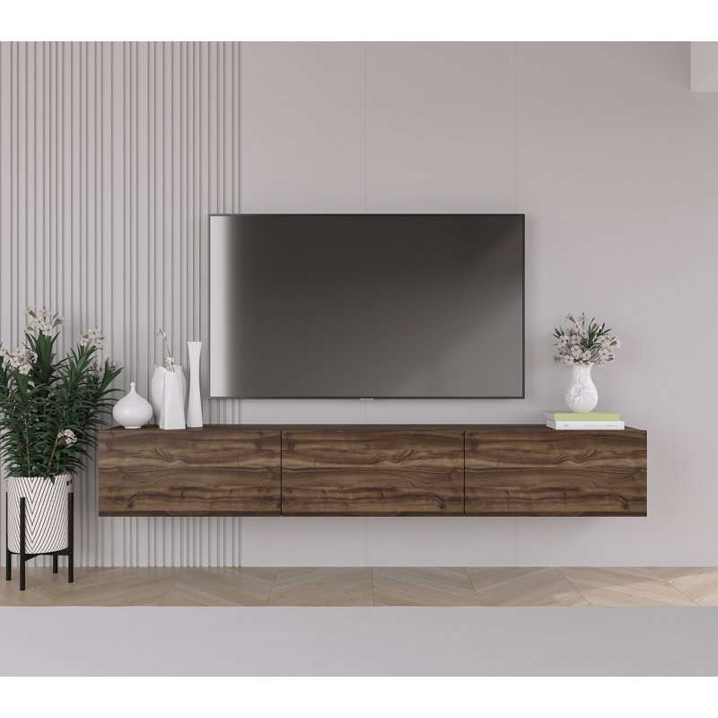 Crédence de rangement murale l 70,8 po Chatwin, Bois espresso