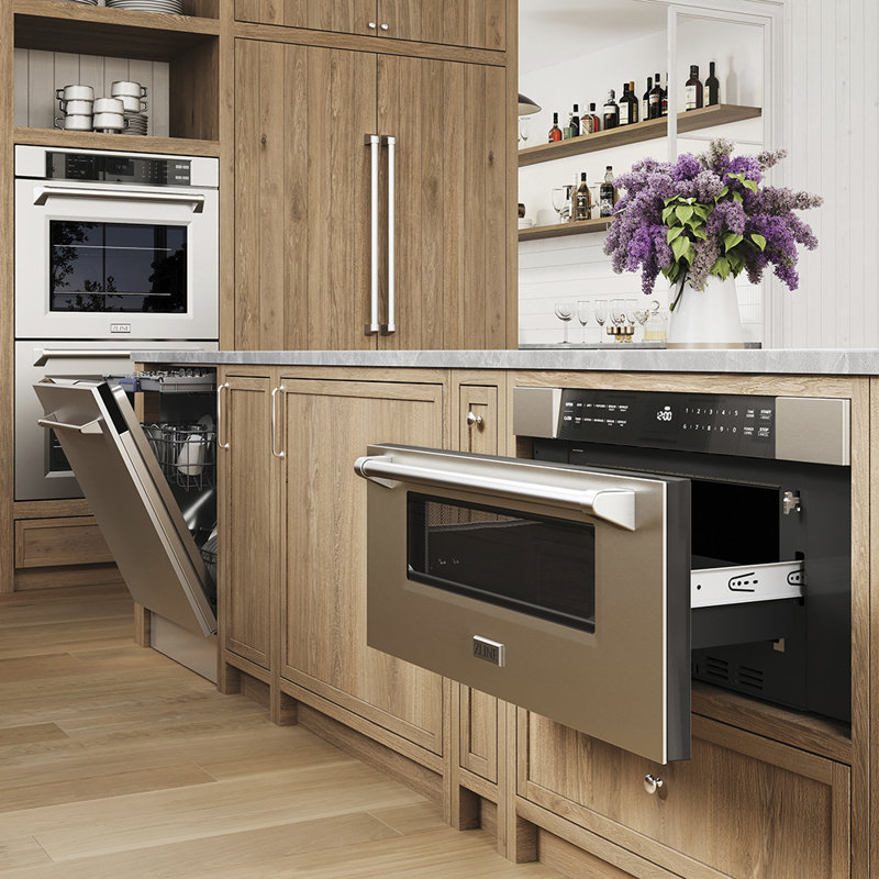 ZLINE 24" Tallac Series 3rd Rack Tall Tub Dishwasher with Stainless Steel Tub, 51dBa, Copper