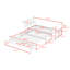 Lit de jour avec bureau, tiroirs et table d'appoint-673654301-673654291