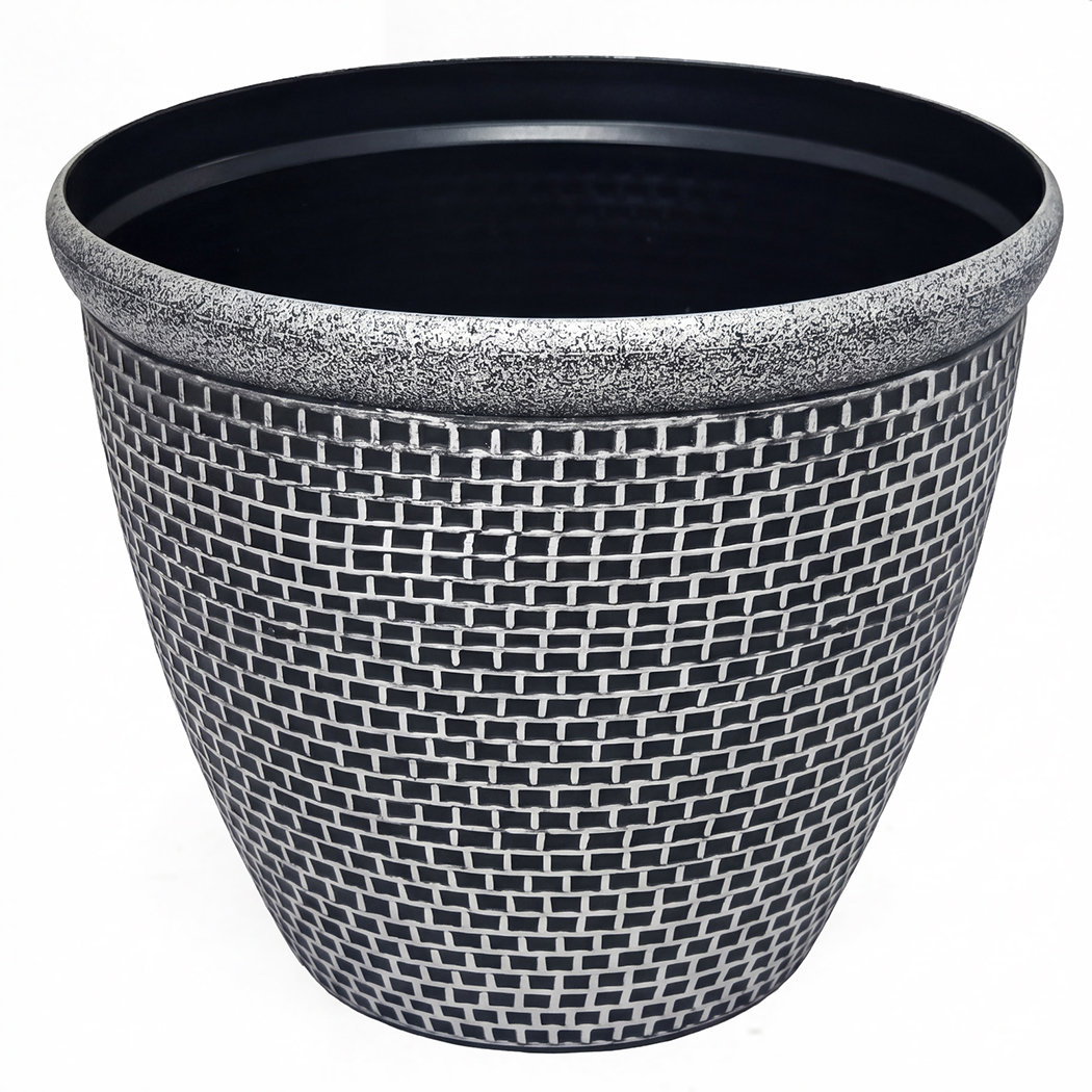 2PCS Plastic Garden Plant Pots 30cm Round Outdoor Planters Drainage Holes