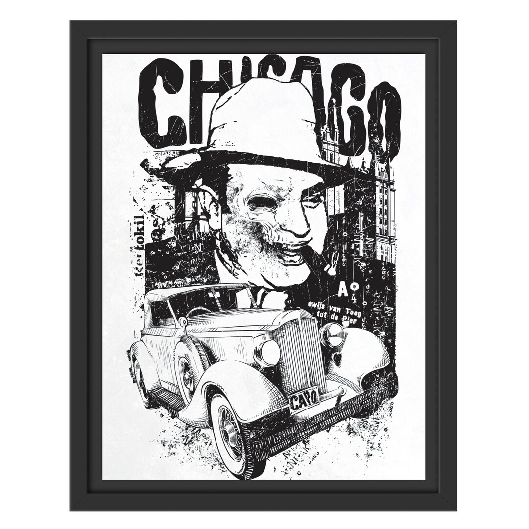 Gerahmtes Wandbild Chicago-Licht