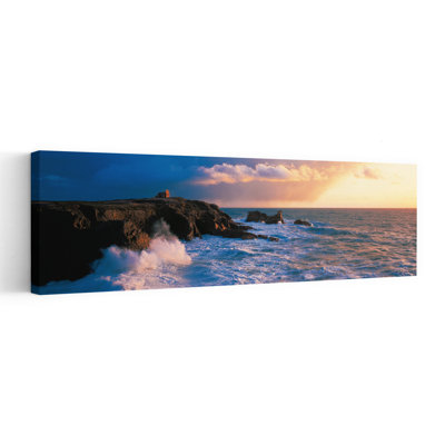 Stormy Weather On Quiberon Wild Coast, Morbihan, Brittany, France Abstract Contemporary Architecture Landscape Wall Art