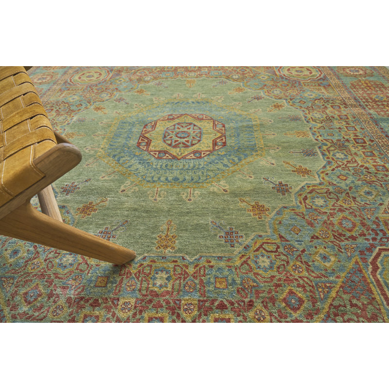 Mamluk Wool Oriental Area Rug, Rectangle 9' x 12'