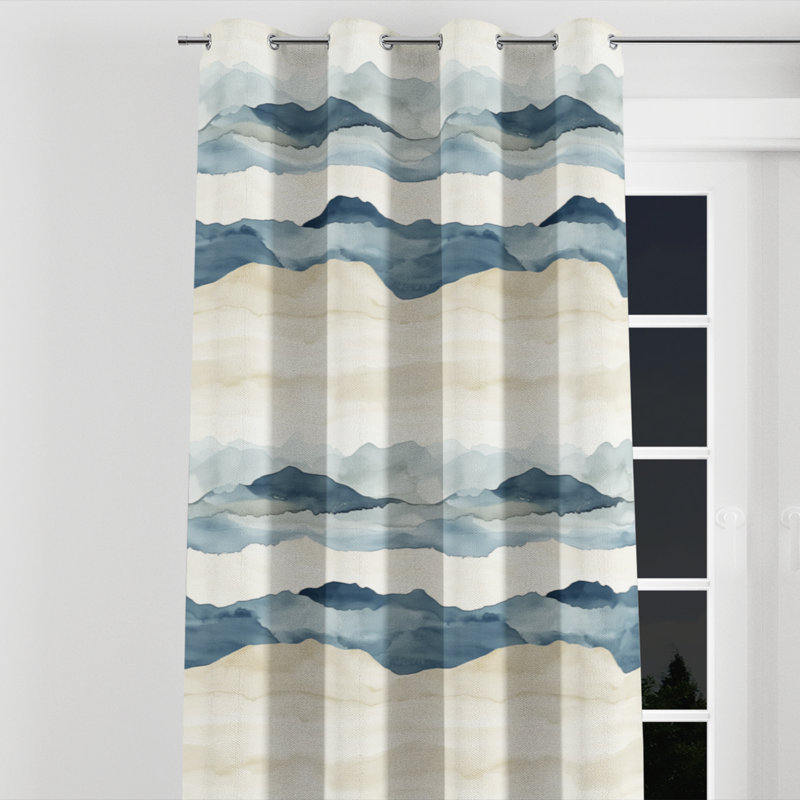 Rideaux à œillets Coastal, L 52 po x L 84 po, Œillets argentés