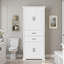 Armoire de rangement autoportante 72,6 po avec 2 tiroirs, 2 armoires et 6 tablettes derrière la porte-1720135812