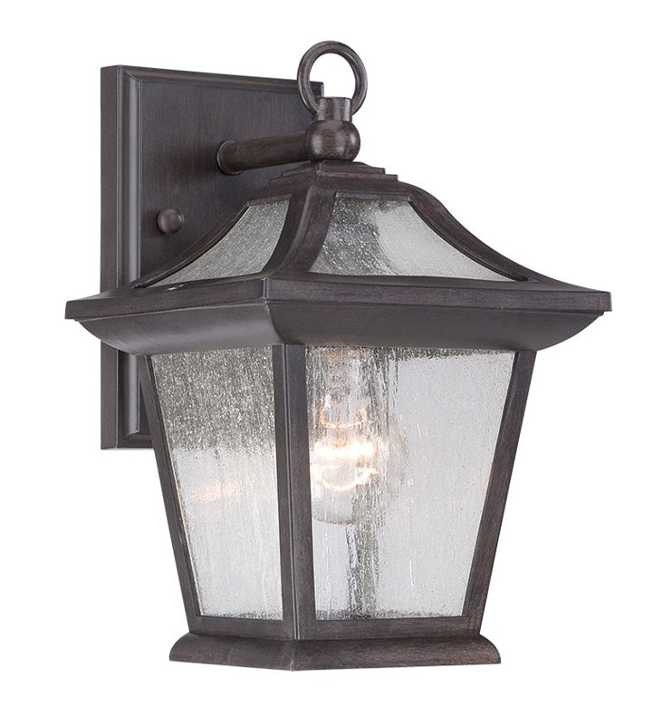 Lanterne murale d'extérieur 1 lumière Vanleer, Corail noir