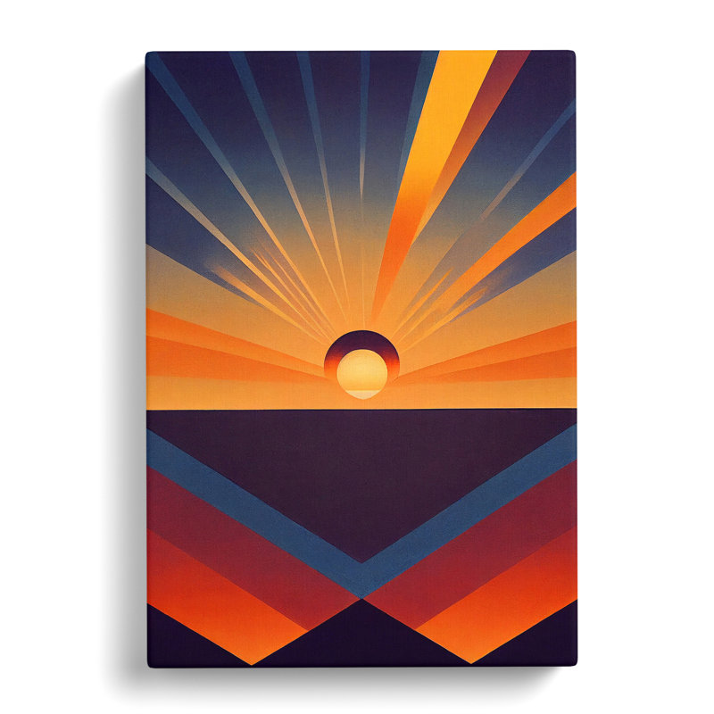 Fascinating Abstract Sunset - Wrapped Canvas, 50cm H x 35cm W