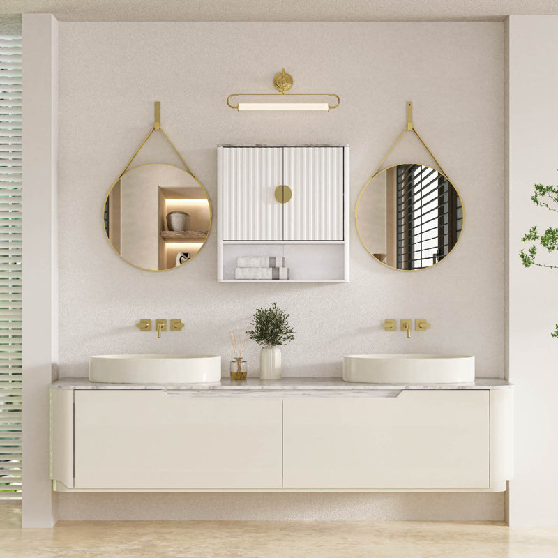 23"W 24"H Wall Bathroom Cabinet, White