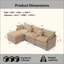 Canapé modulaire modulaire en L de 105 po avec canapé 3 places en chenille souple et repose-pieds assorti pour salon-1725702403