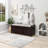 Storage Bench With 3 Shutter-Shaped Doors, Shoe Bench With Removable Cushion And Hidden Storage Space-791716168