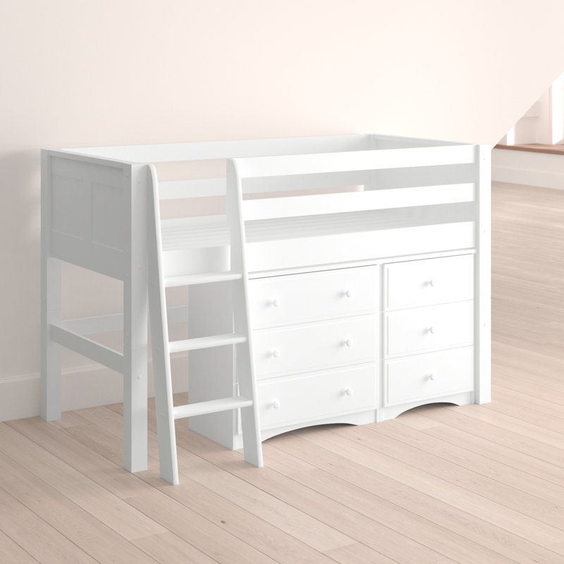 Lit mezzanine simple Fradin, Blanc