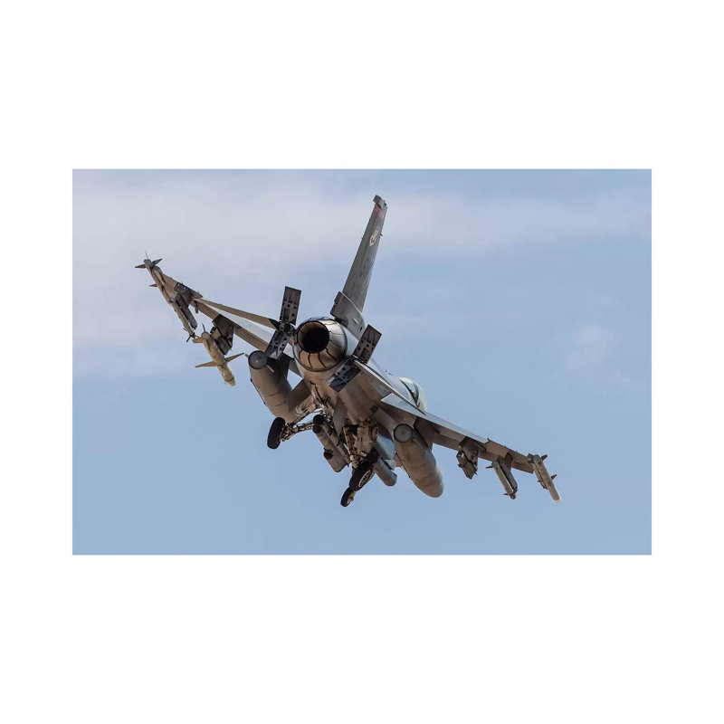 An F-16C Fighting Falcon of the US Air Force 1 Piece Wrapped Canvas Wall Art, 30.48 cm H x 45.72 cm W