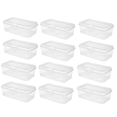 Sterilite Plastic Stacking FlipTop Latching Storage Box Container -  12 x 18058606