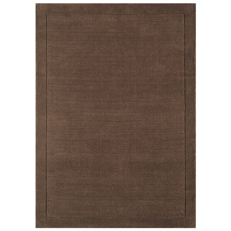Durbin Solid Colour Wool Hand Woven Area Rug, Rectangle 120 x 170cm