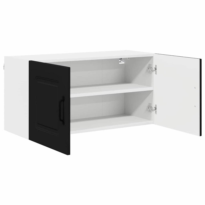 Vidaxl Kitchen Wall Cabinet With Shelf Grey Sonoma 80 X 31 X 40 Cm, 40cm H x 80cm W x 31cm D, Black