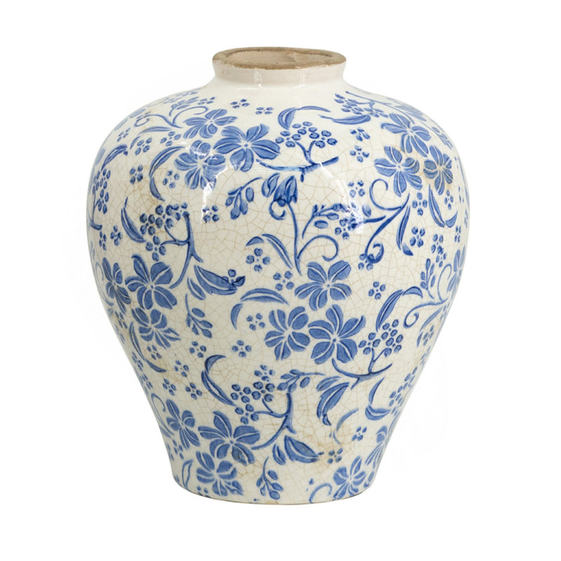 D7.7X9.1" Flower Vase With Round Design