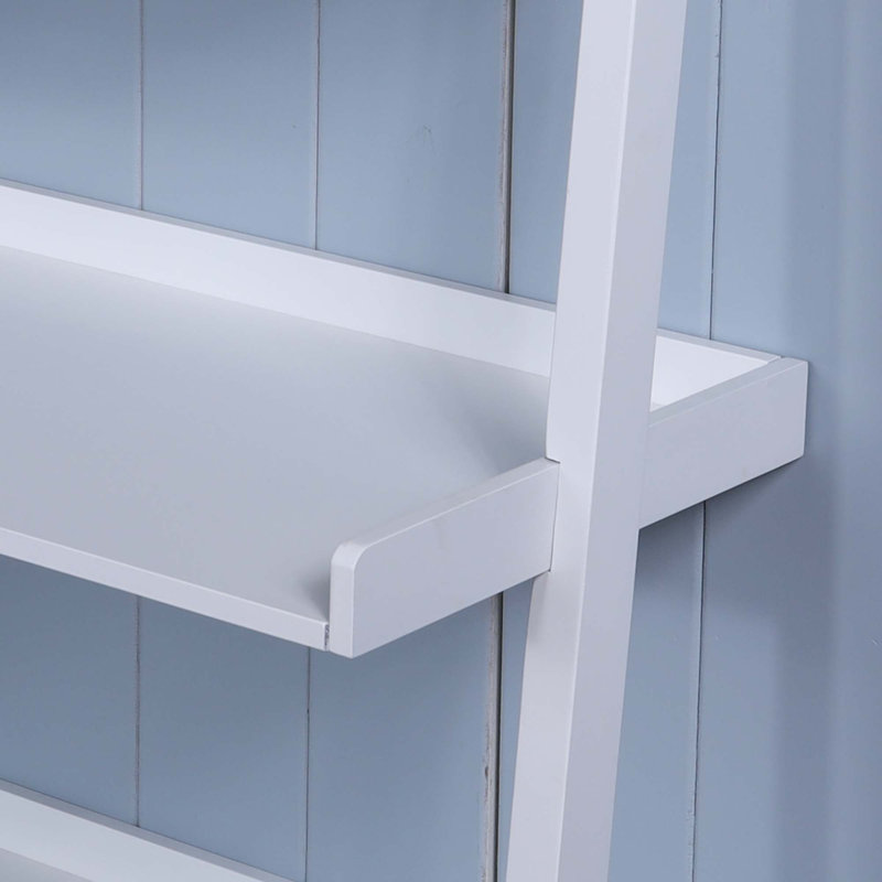 5 - Tier Ladder Shelf, White