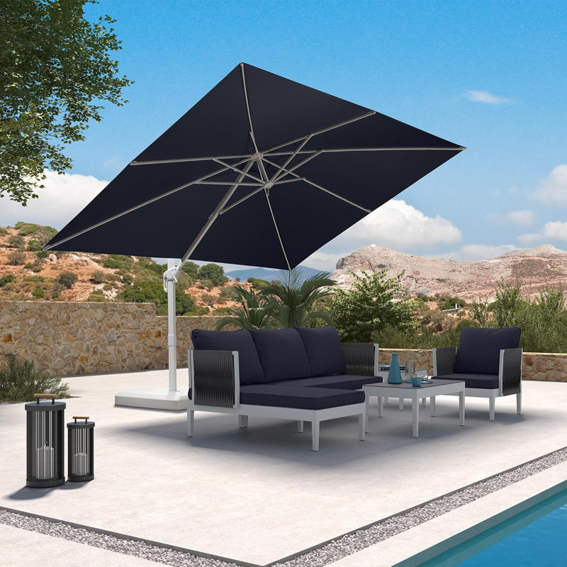 274cm X 335cm Rectangular Cantilever Parasol, Navy