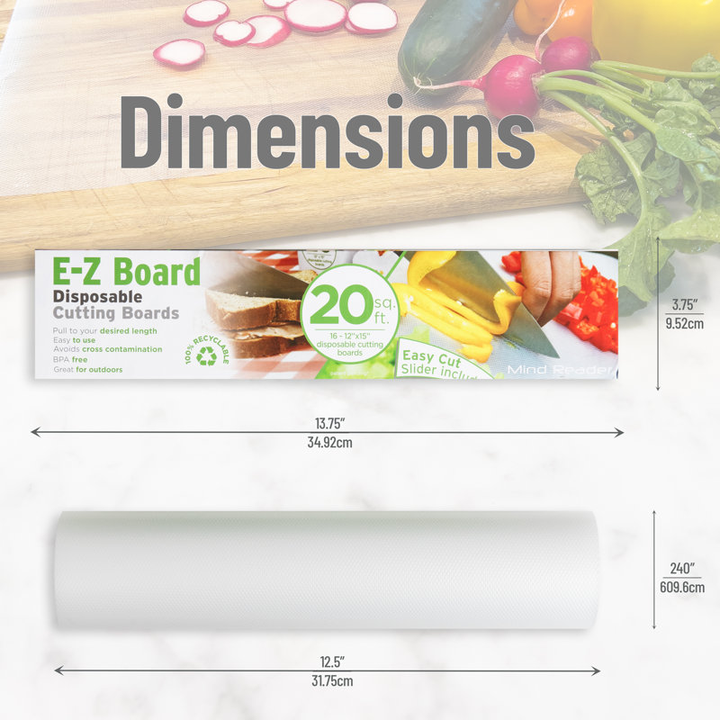 Mind Reader 40 Piece Plastic Cutting Board Set