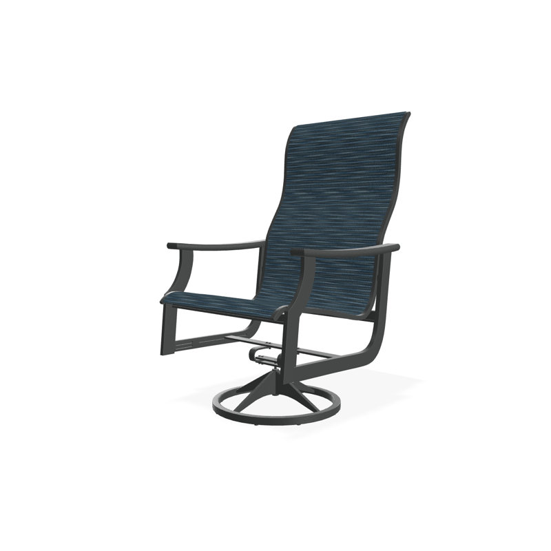 St. Catherine Polymer Outdoor Lounge Chair, Graphite, Collect Indigo