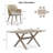 Corrigan Studio  Outdoor Dining Set All-weather Pe Rattan Outdoor Patio Furniture Set With All Aluminum Frame Rectangular Table And Chairs Set For Lawn Garden Backyard Deck, -1322069763-1332277370
