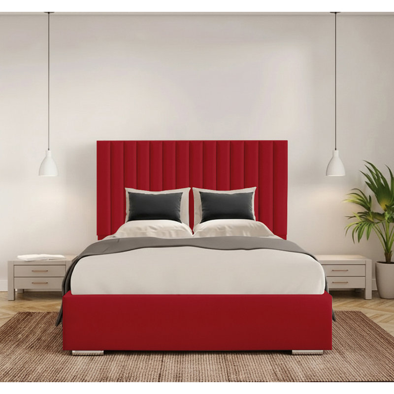 Celetha Bed Frame, Kingsize (5'), Red