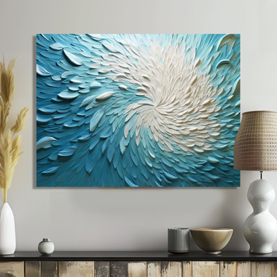 Elation Of Provenance In Light Blue - Waves Wall Art Living Room