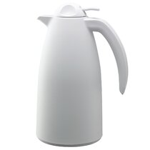 OGGI Linea Insulated Coffee Pot Carafe w/ Push Button Lid White in