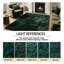 Élégant tapis moelleux vert foncé moelleux-1313240488
