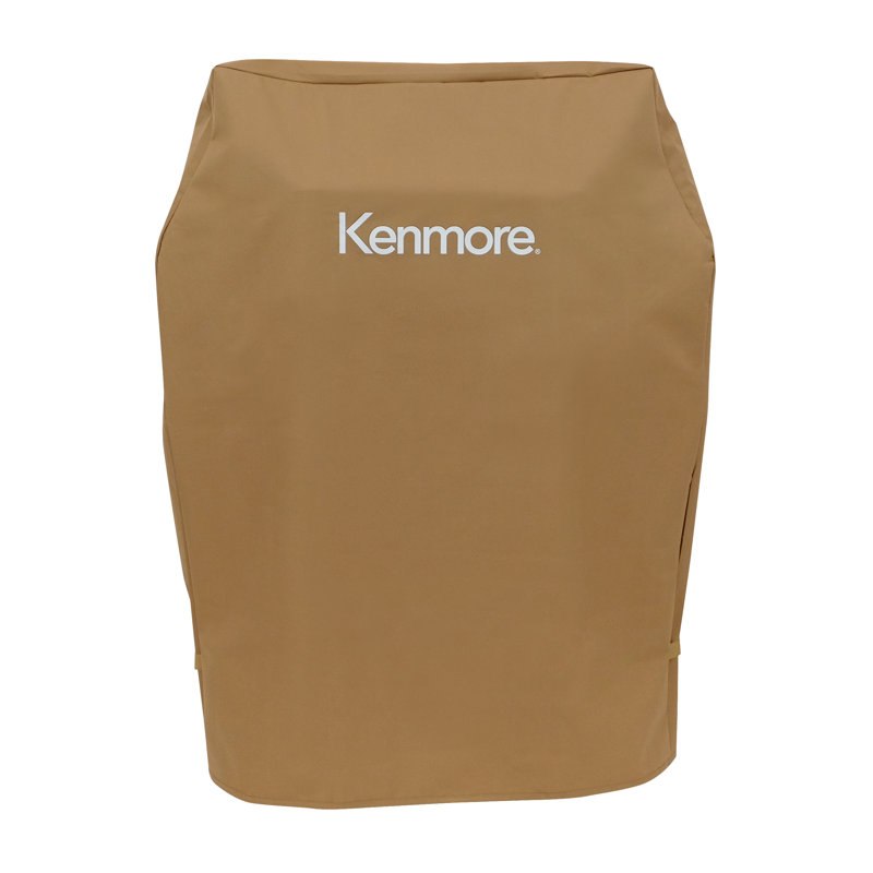 Kenmore Grill Cover - 33-Inch Wide Cover Fits 2- and 3-Burner Gas Grills with Foldable Side Shelves, Tan
