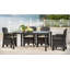 Portici Rectangular Dining Table, Rattan Effect Multipurpose Garden Table, 150X90H72 Cm-1223223550