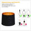 Ensemble d'abat-jour cylindrique en forme d'étoile noire, abat-jour en tissu 11,4 po x 13 po x 10 po avec conception en forme d'araignée pour lampes de table et sur pied, facile à assembler