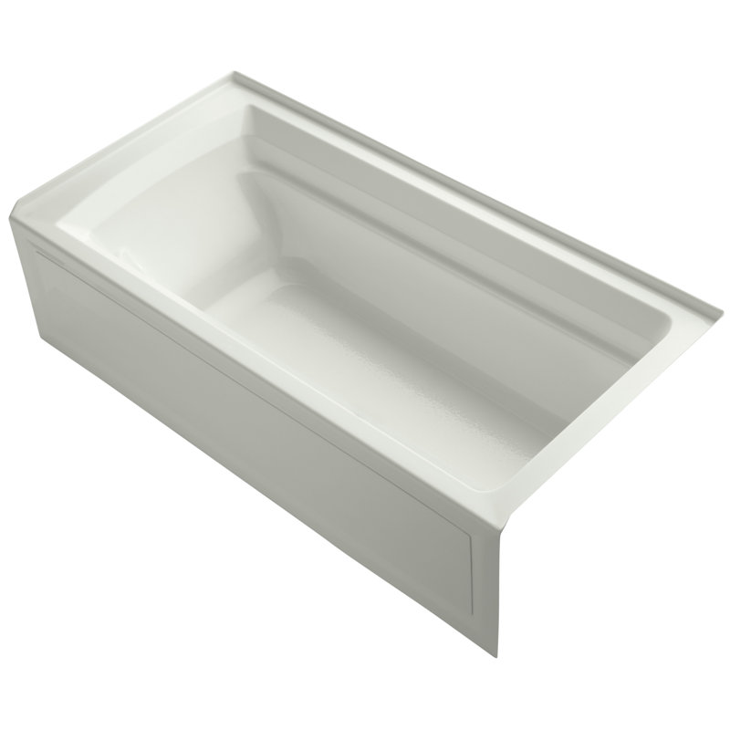 Archer 72" x 36" Soaking Bathtub, Dune, Right