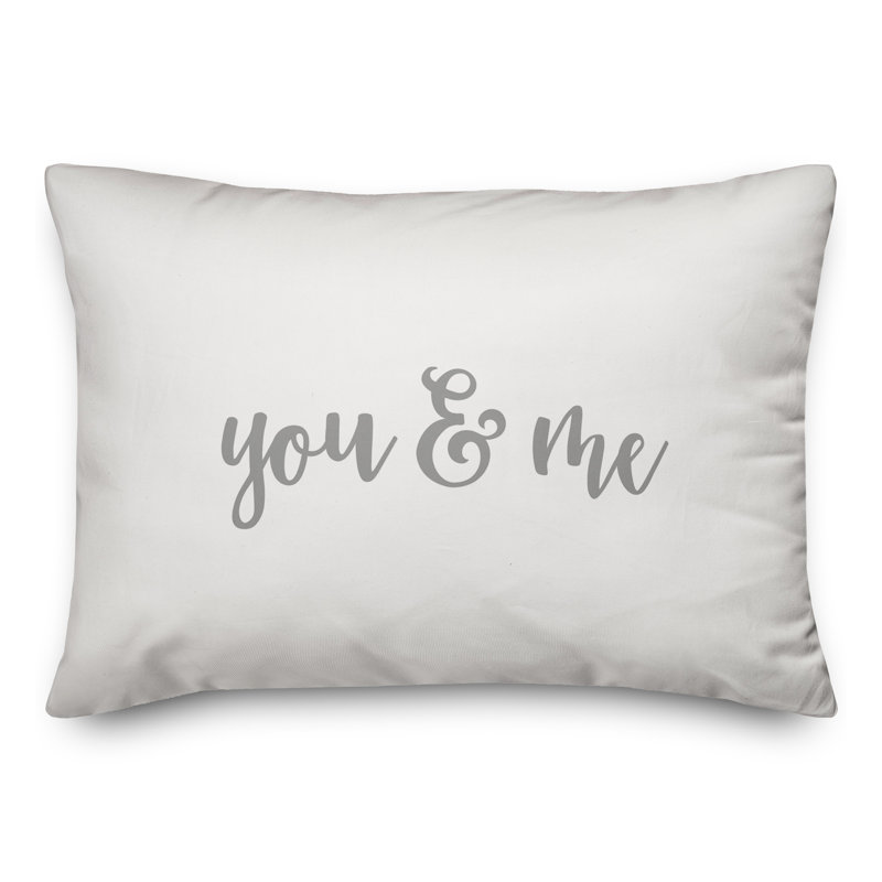  Coussin You & Me, Gris / blanc