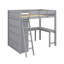 Lit mezzanine double avec bureau et tablette-227815166
