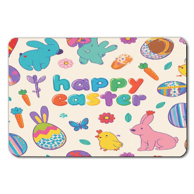 Tapis de bain Doodle coloré, 16 x 24 po