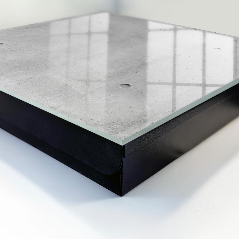 Key cabinet for home, Opens to the left, 30x30x5, White, Raw concrete texture, minimalist grays, 