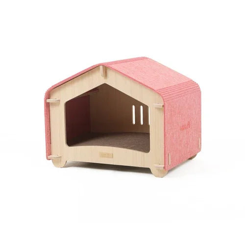 Aoife Wood Pet Bed, Pink
