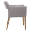 Joseph Grey Linen Narrow Track Arm Dining Chair With Cut Out