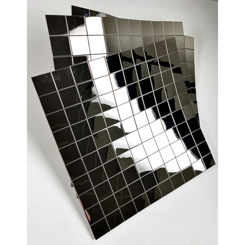 Carreau de mosaïque auto-adhésif en métal 12 po x 12 po