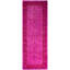 Overdyed Hand-Knotted Wool Modern-Contemporary Pink Runner 3' 0" x 8' 3"