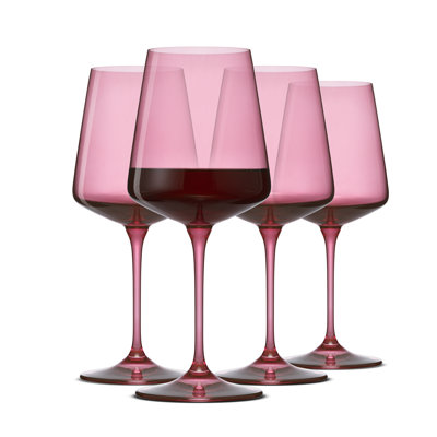 Vin rouge 19 oz Sidney, ensemble de 4, rosé