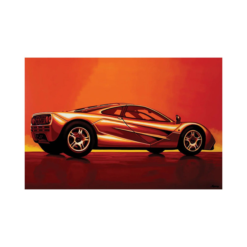 McLaren F1 1994 by Paul Meijering - Print on Canvas, 66.04 cm H x 45.72 cm W x 1.91 cm D, Wrapped Canvas