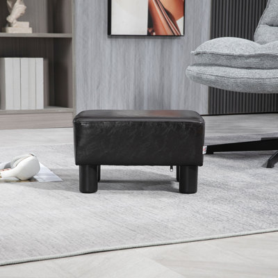 40cm Wide Solid Colour Footstool Ottoman