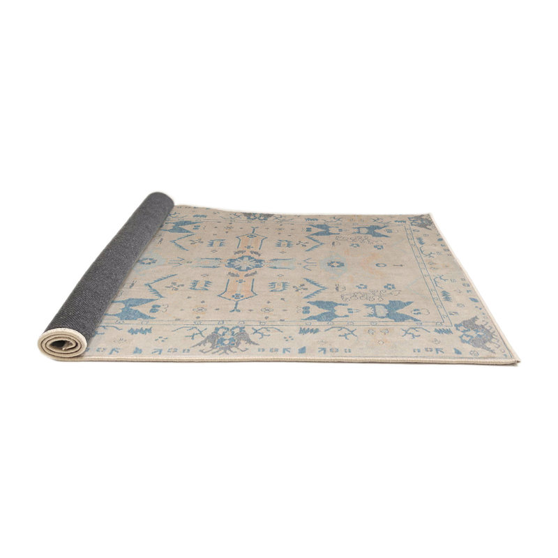 Tapis décoratif multicolore à motif abstrait, Rond 8 pi