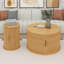 Ensemble de 2 tables d'appoint rondes cannelées et rondes-343192877-343192879