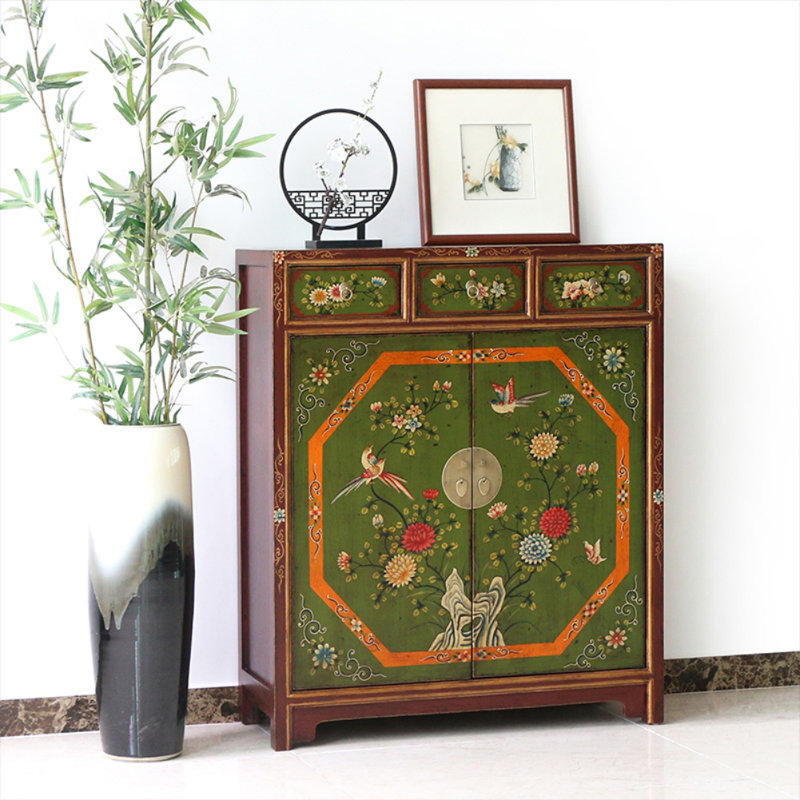 Armoire d'appoint moderne peinte à la main