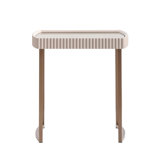 Lisbon Side Table - Silken Cream/Bronze